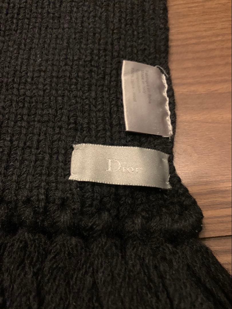 正規美品 エディ期 Dior ディオール フリンジ マフラー