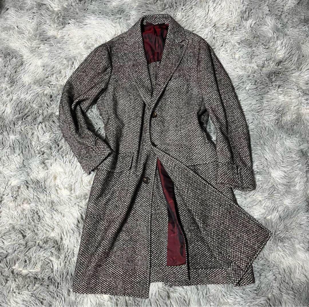 ✨️美品✨️ スティレラティーノ チェスターコート アルパカ混 千鳥格子