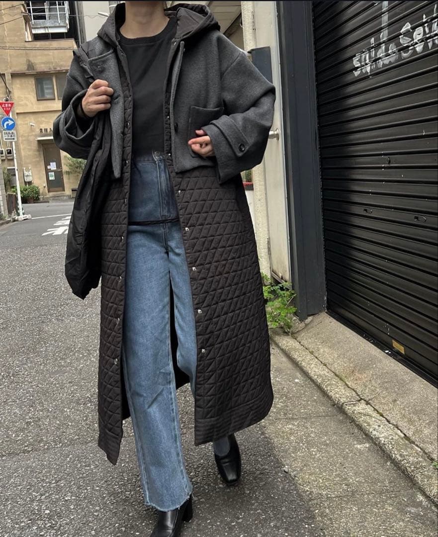 【美品】willfully キルティングフーディベスト＆ショートJK/COset