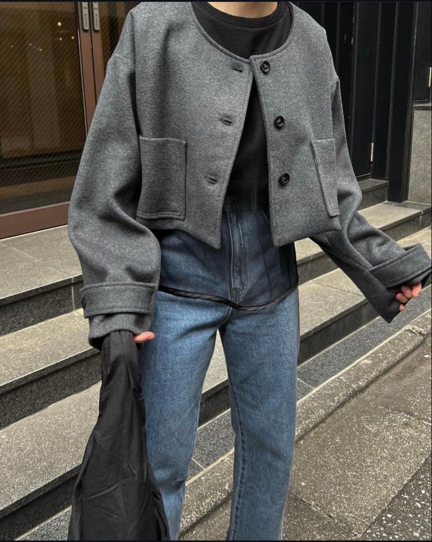 【美品】willfully キルティングフーディベスト＆ショートJK/COset