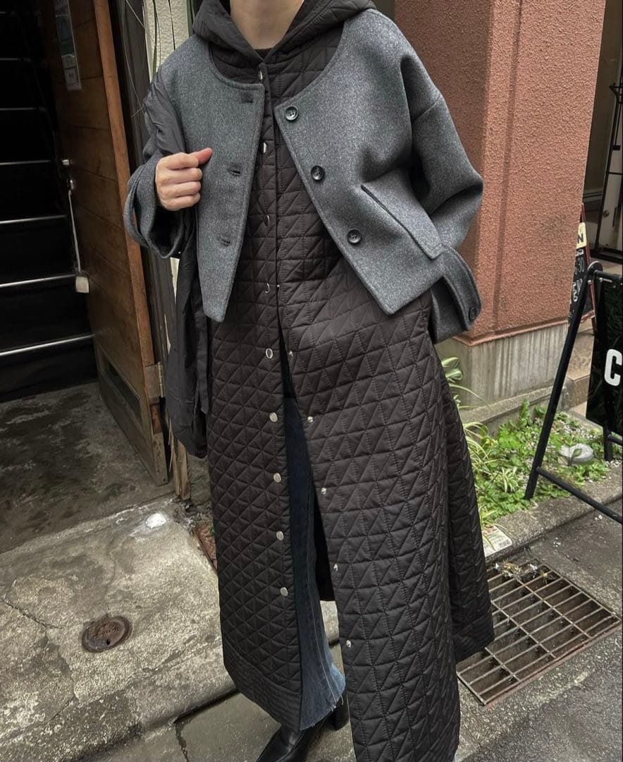 【美品】willfully キルティングフーディベスト＆ショートJK/COset