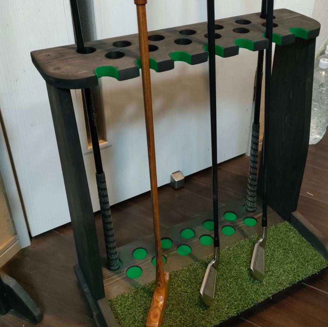 ゴルフクラブスタンド13本＋7本　塗装仕上、色選べます【完成品でお届け】