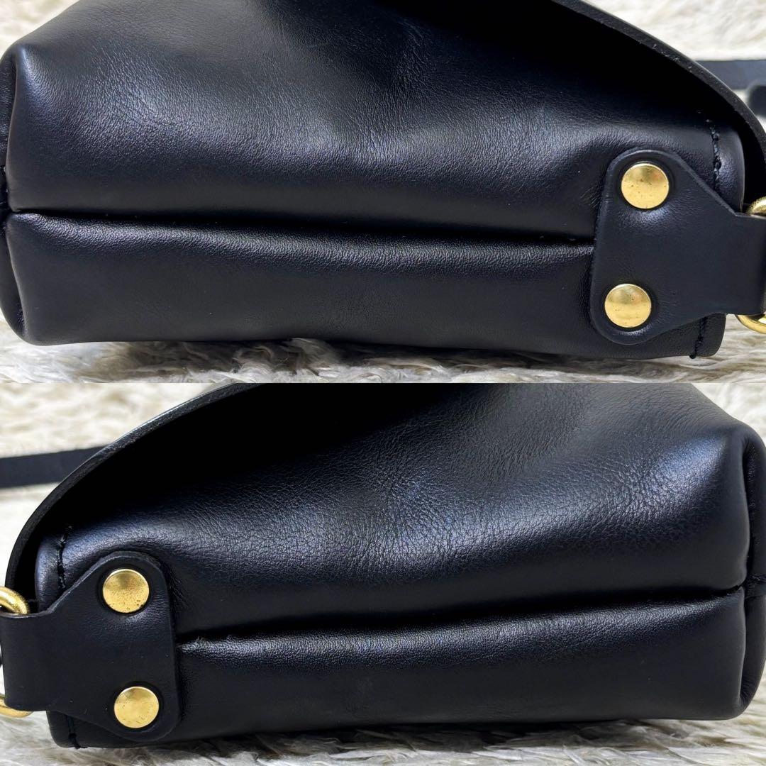 【極美品】ヘルツ ライトミニショルダー ブラック 黒 クロスボディ 斜め掛け