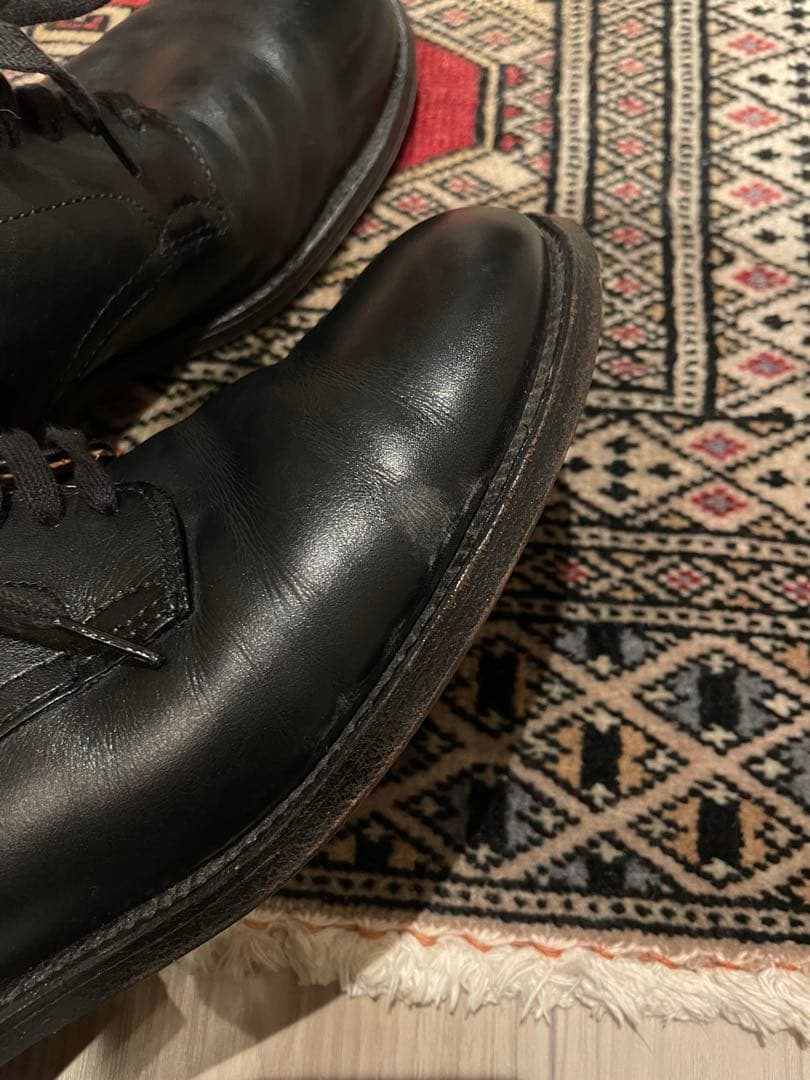 限定値下げ★alden 黒レザー ドレスシューズ　プレーントゥ