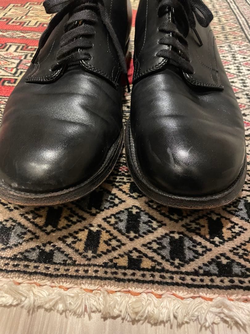 限定値下げ★alden 黒レザー ドレスシューズ　プレーントゥ