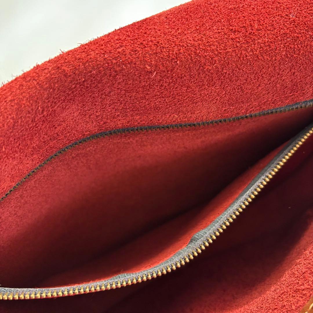 希少 オールドコーチ ショルダーバッグ フラップ レザー 赤茶 1004