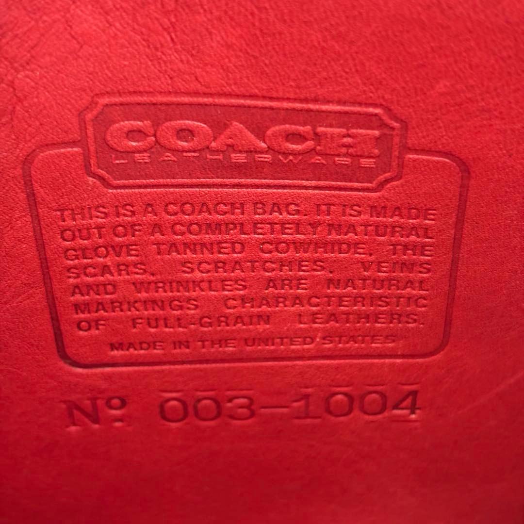 希少 オールドコーチ ショルダーバッグ フラップ レザー 赤茶 1004