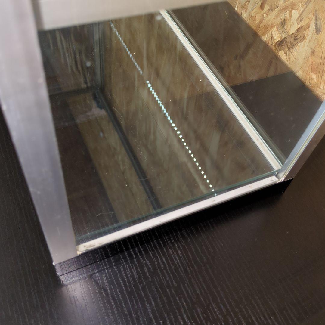 最終値下げ　アルミ 昭和レトロ ガラスショーケース 2段 ディスプレイ