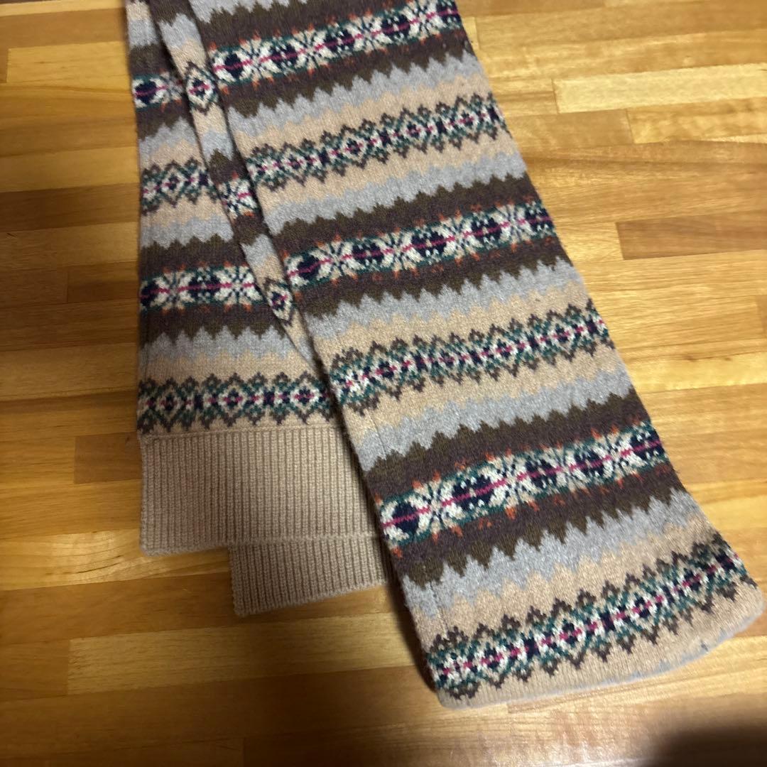 1/3迄年末年始セールダブルアールエルネイティブハンドウール　マフラー