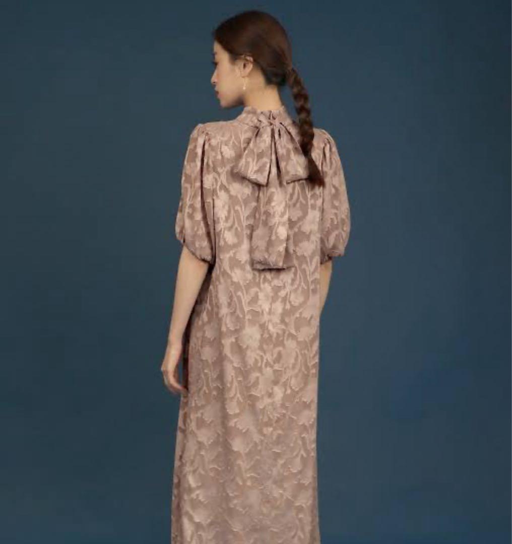 j by blue インナー付きバックリボンジャーガードドレス　ピンク