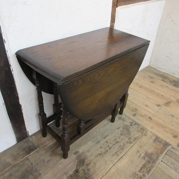 イギリス アンティーク 家具 ゲートレッグテーブル ダイニング 英国 6973d