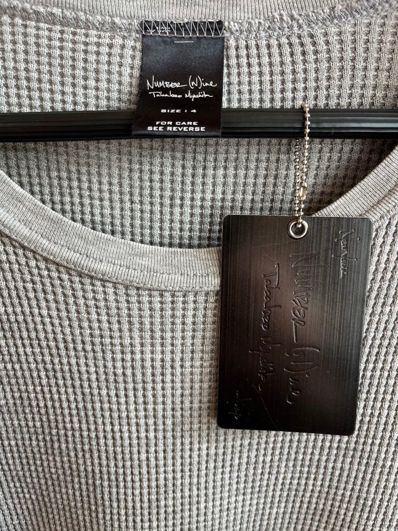 【レア美品】　ナンバーナイン　サーマル　ロンT グレー　サイズ4 Tシャツ