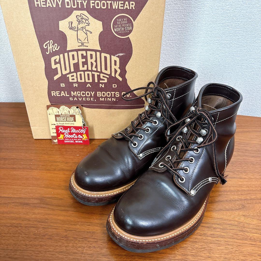箱タグ付き REAL McCOY’S ベアヘッド ワークブーツ ホースハイド