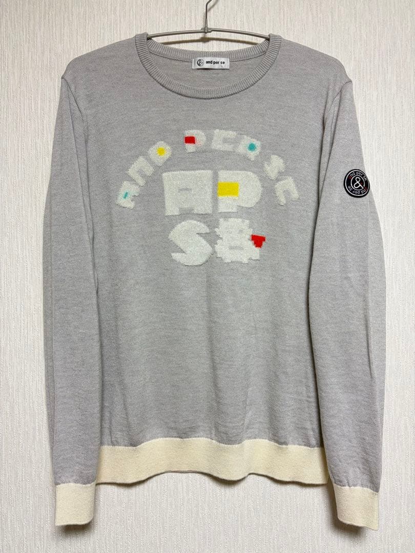 and per se アンパスィ　クレアニット　クルーネックセーター　日本製