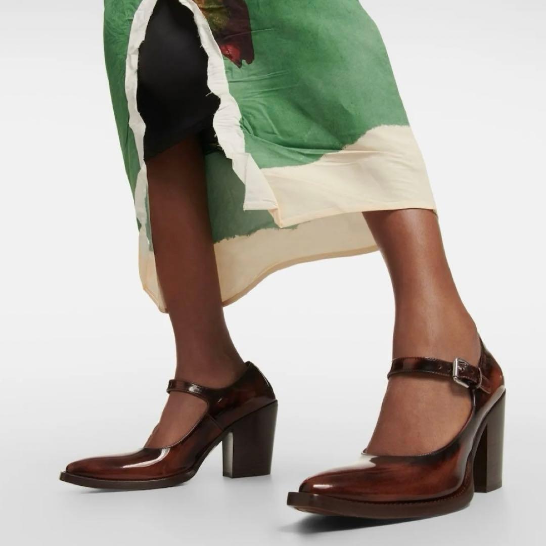 PRADA ブラウン ヒール靴 ポインテッドトゥ