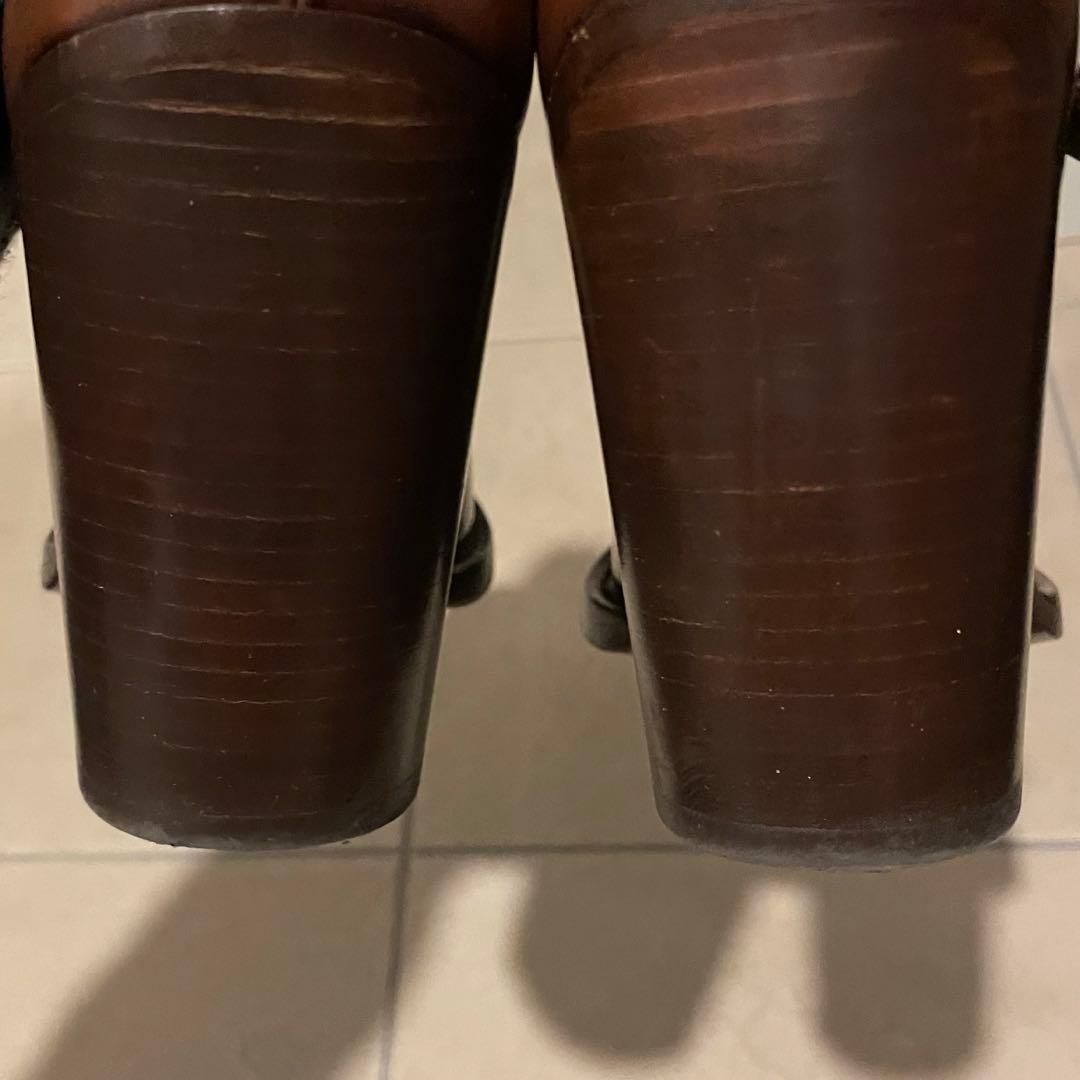 PRADA ブラウン ヒール靴 ポインテッドトゥ