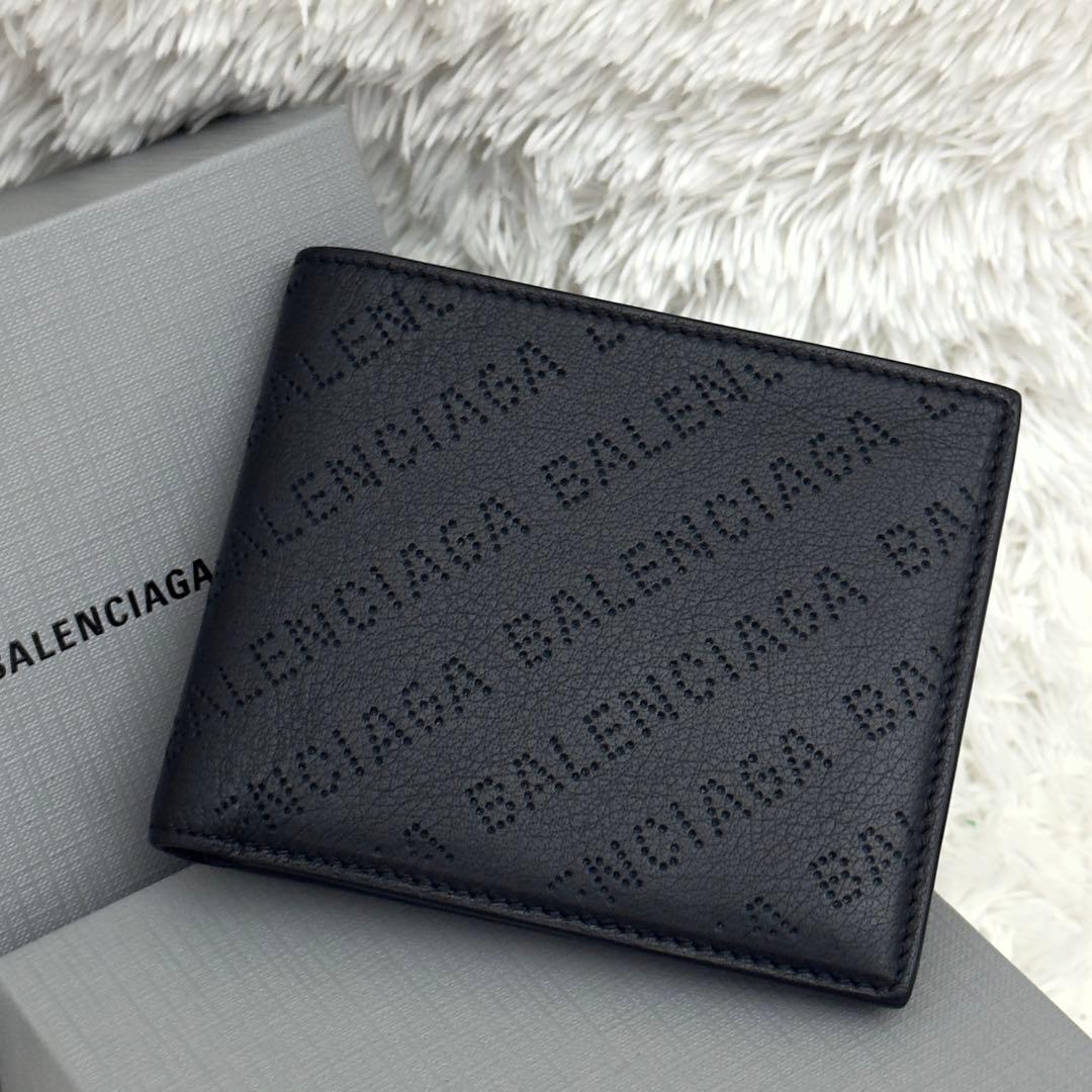 新品級⭐️BALENCIAGA バレンシアガ パンチング 財布 キャッシュ 黒