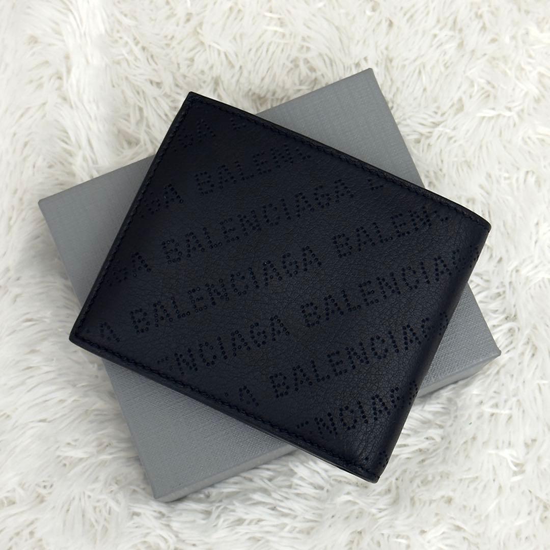 新品級⭐️BALENCIAGA バレンシアガ パンチング 財布 キャッシュ 黒