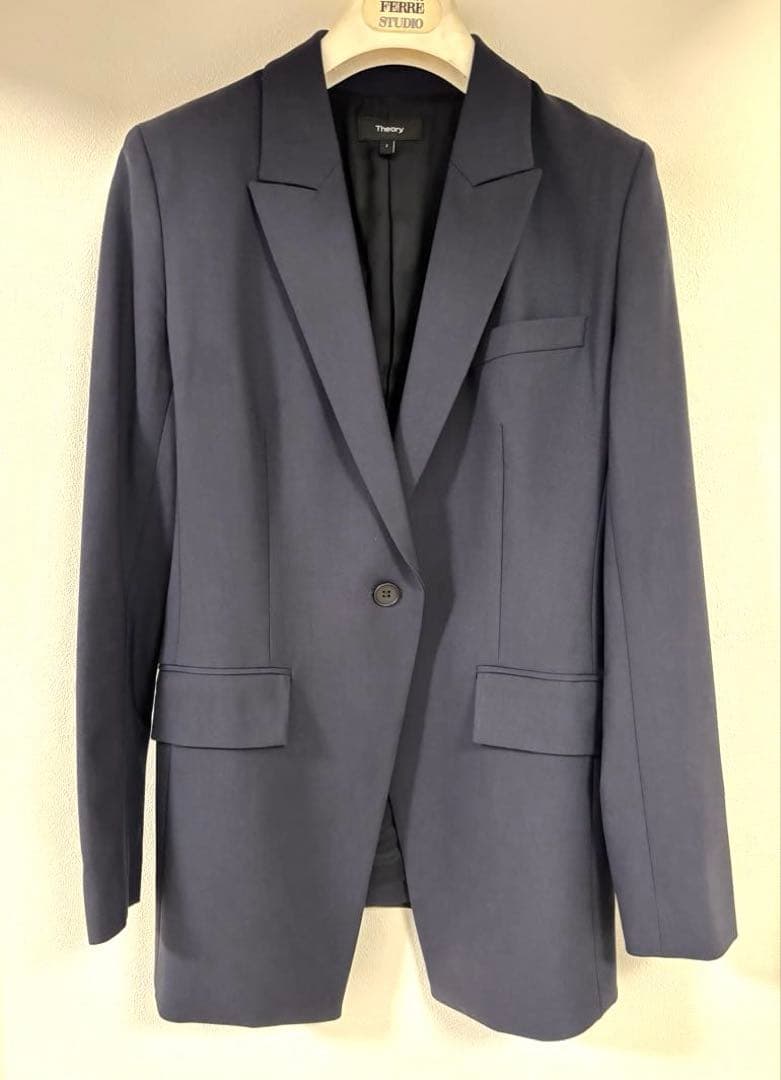 Theory テーラードジャケット TRACEABLE WOOL ネイビー 2