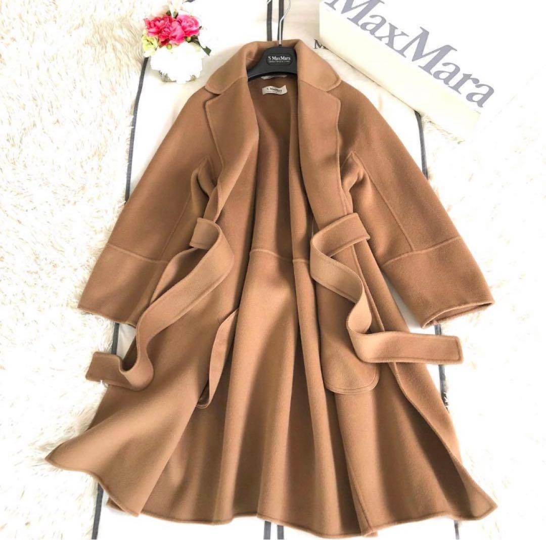 新品タグ付【マックスマーラ】34ARONAクチートアマーノ　キャメルカラーコート