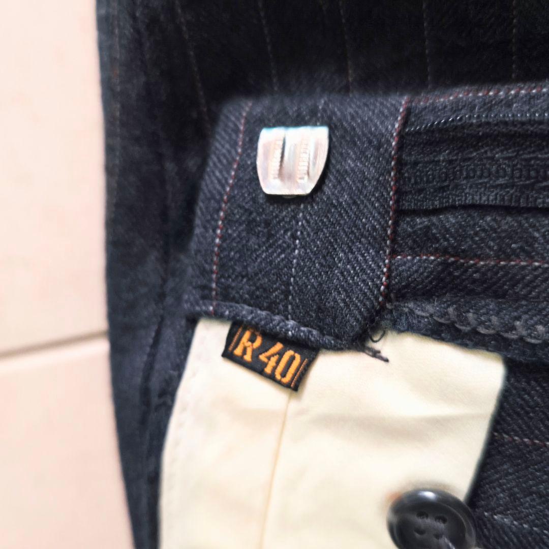 90s　00s ストライプ ワイドスラックス