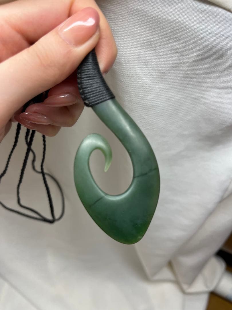 FISHERMAN 翡翠 カービングネックレス ニュージーランド産