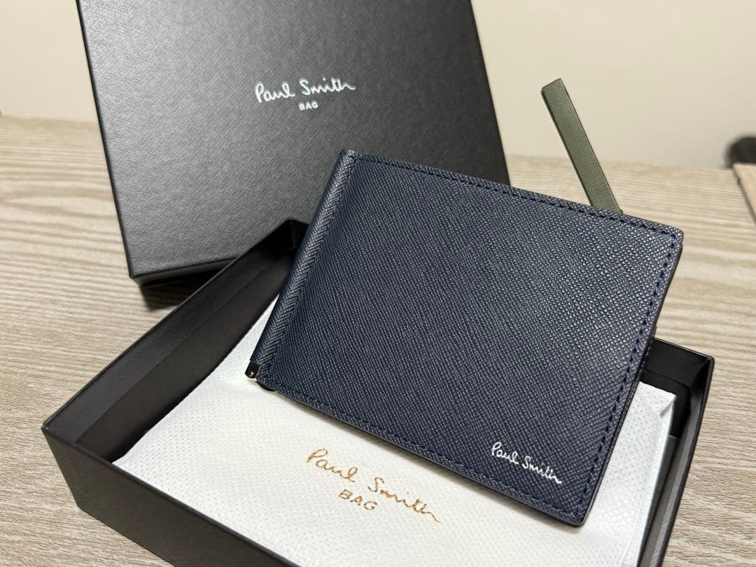 【新品未使用】ポールスミス　マネークリップ　ブライトストライププラー