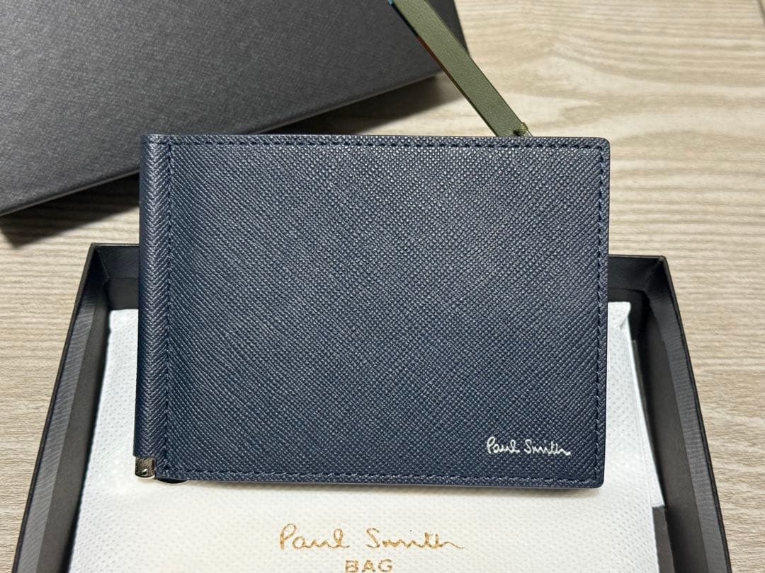 【新品未使用】ポールスミス　マネークリップ　ブライトストライププラー