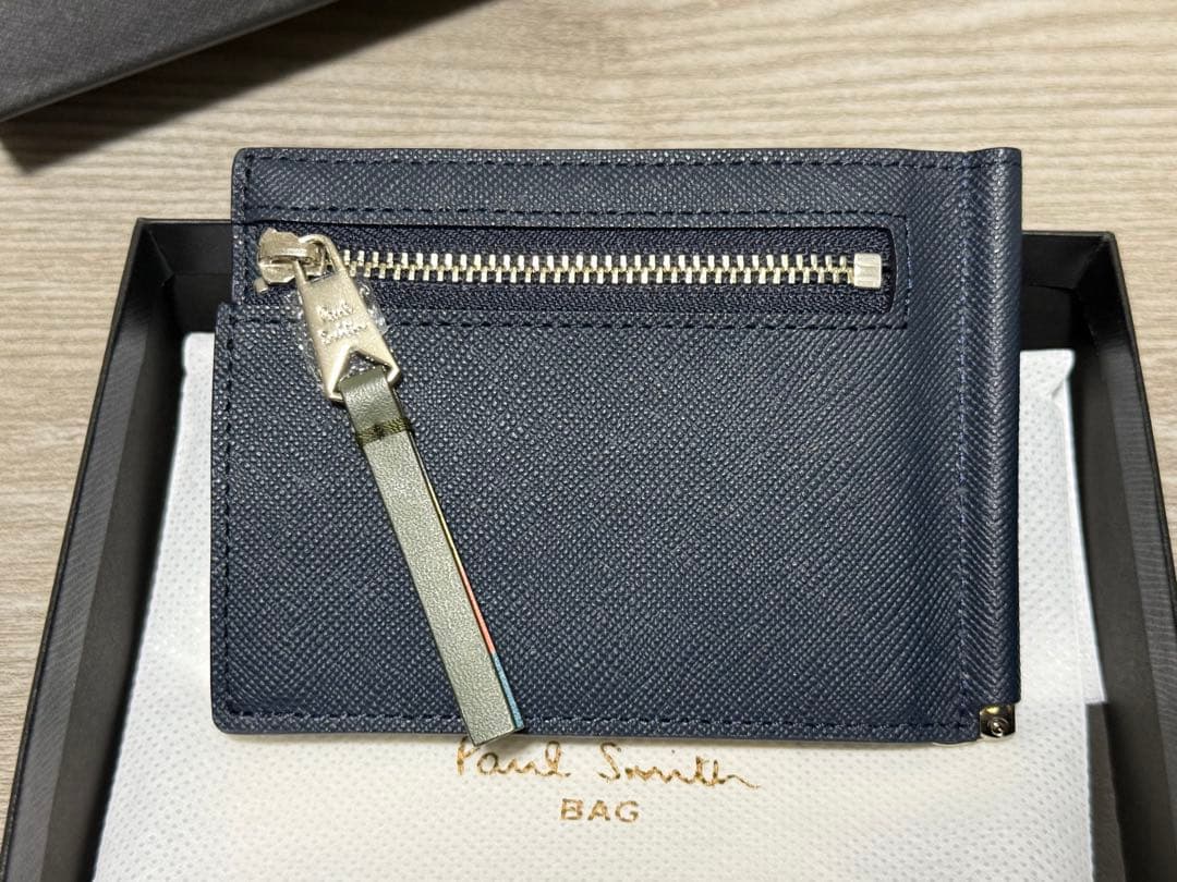 【新品未使用】ポールスミス　マネークリップ　ブライトストライププラー