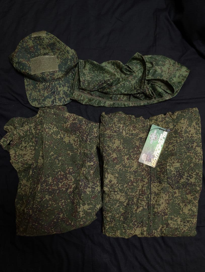 【即納・新品】ロシア軍　 デジタルフローラ迷彩＋シュマグ＋帽子