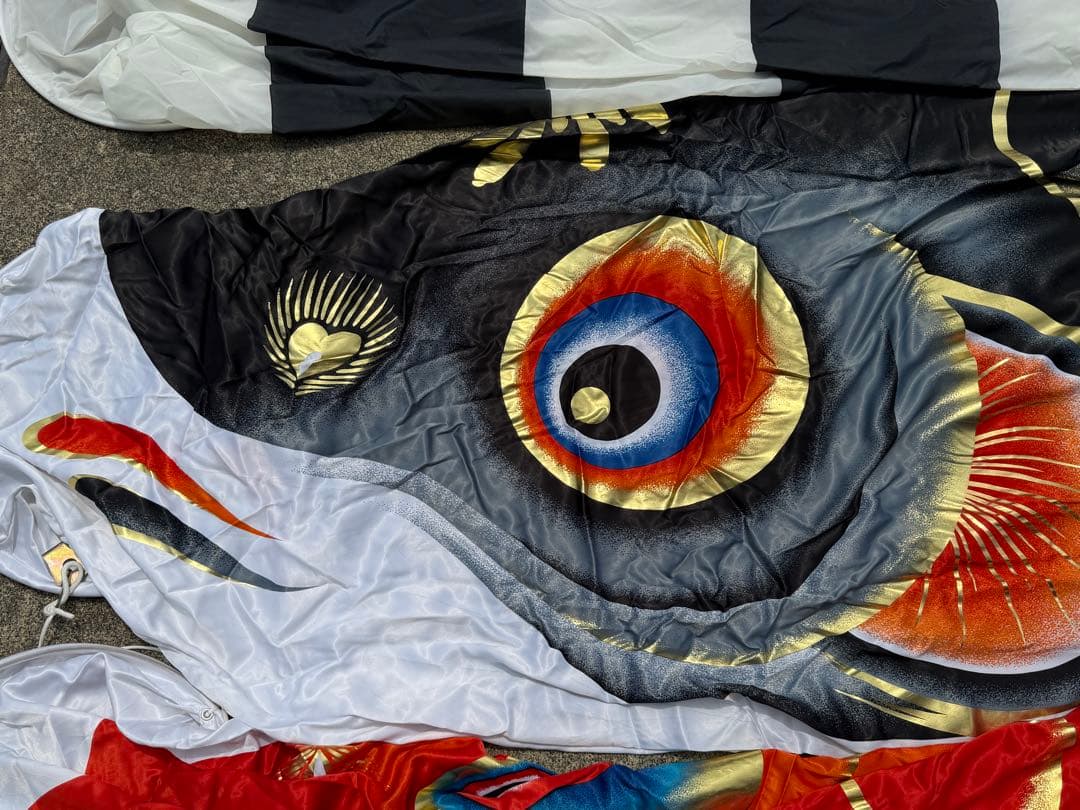 中古 鯉のぼり ③ 5m 敬工謹製 こいのぼり 3色+吹流し こどもの日 節句