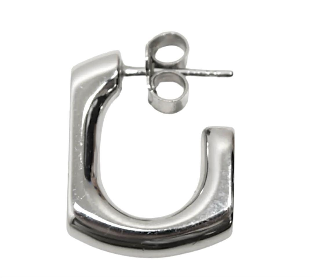 ルイヴィトン LOUIS VUITTON モノグラム　チェーン　シルバー　フープ