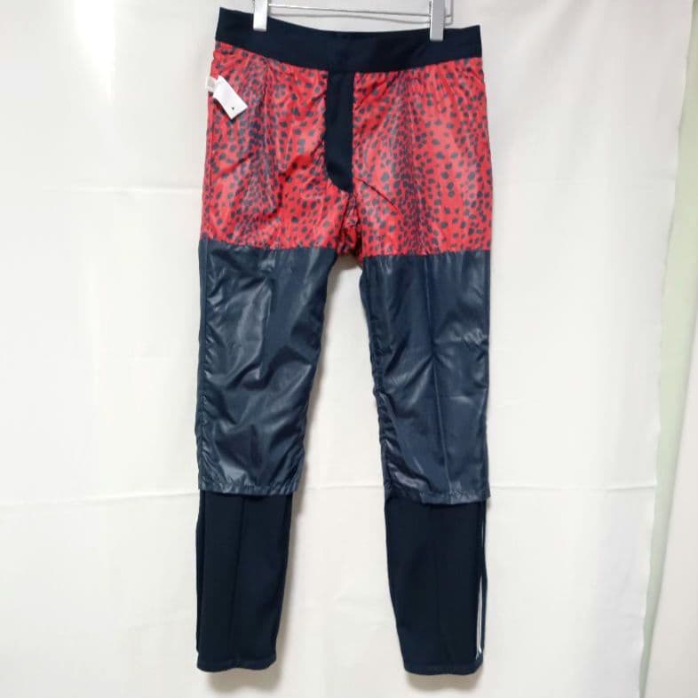 希少美品 アディダス 上下セットアップ Lサイズ ネイビー 裏地ヒョウ柄