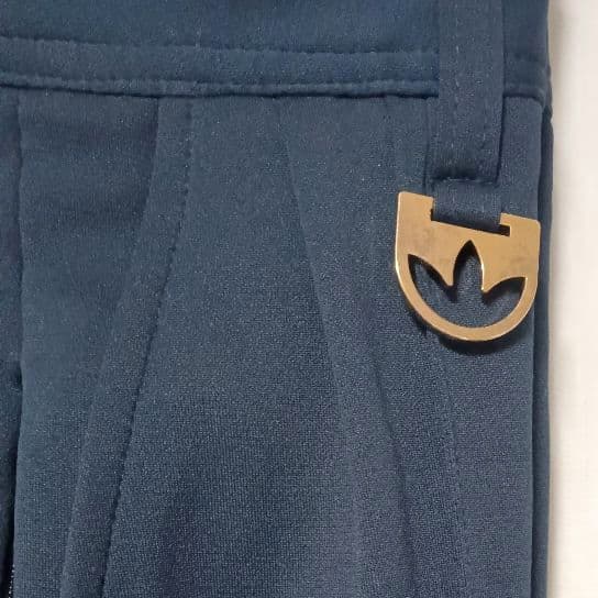 希少美品 アディダス 上下セットアップ Lサイズ ネイビー 裏地ヒョウ柄