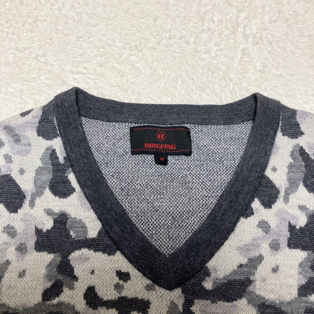 ⭐︎極美品⭐︎ BRIEFING セーター ニット カモフラ Vネック ゴルフウエア