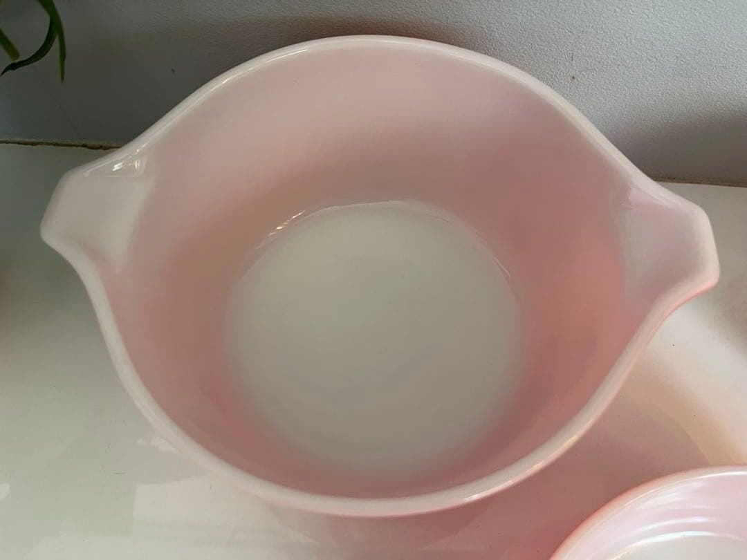 PYREX パイレックス　グースベリー　キャセロール3点　ピンク　耐熱ガラス