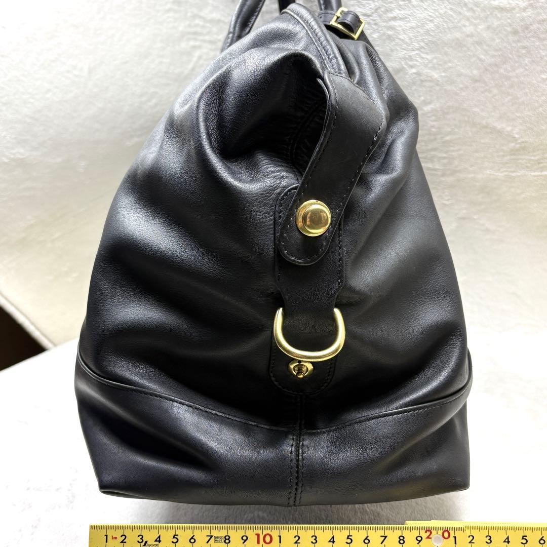 COACH ボストンバッグ レザー OLDCOACH ブラック 大容量