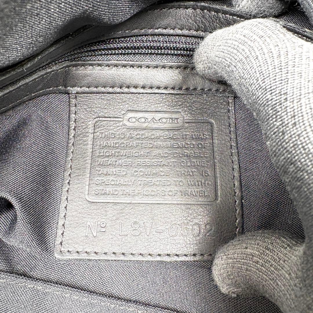 COACH ボストンバッグ レザー OLDCOACH ブラック 大容量