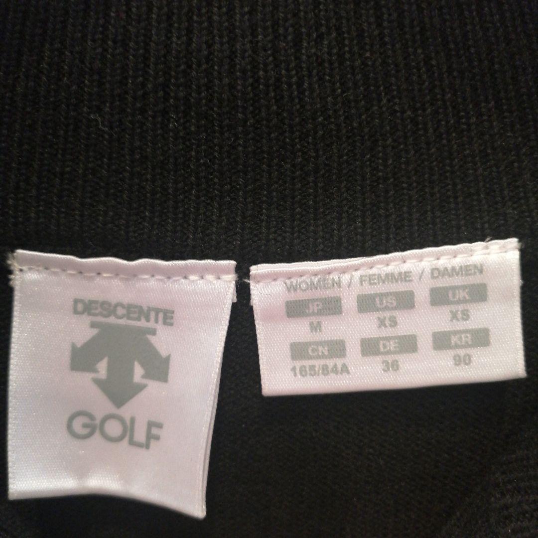 デサントゴルフ ジップスタンドセーター ニット スカート セットアップ ブラック