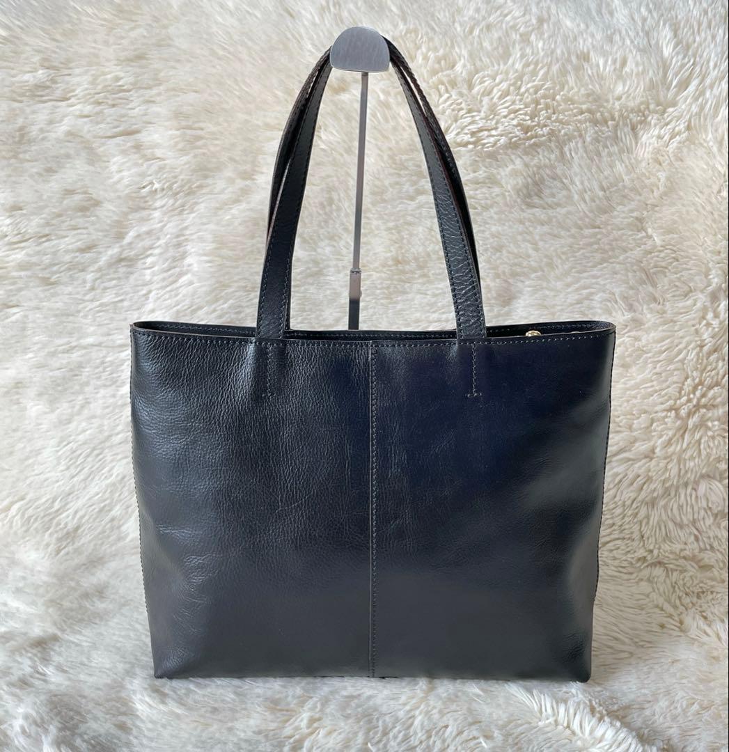 ♡新品♡ツモリチサト　ブラック　レザートート　日本製　収納可　猫　金ボタン
