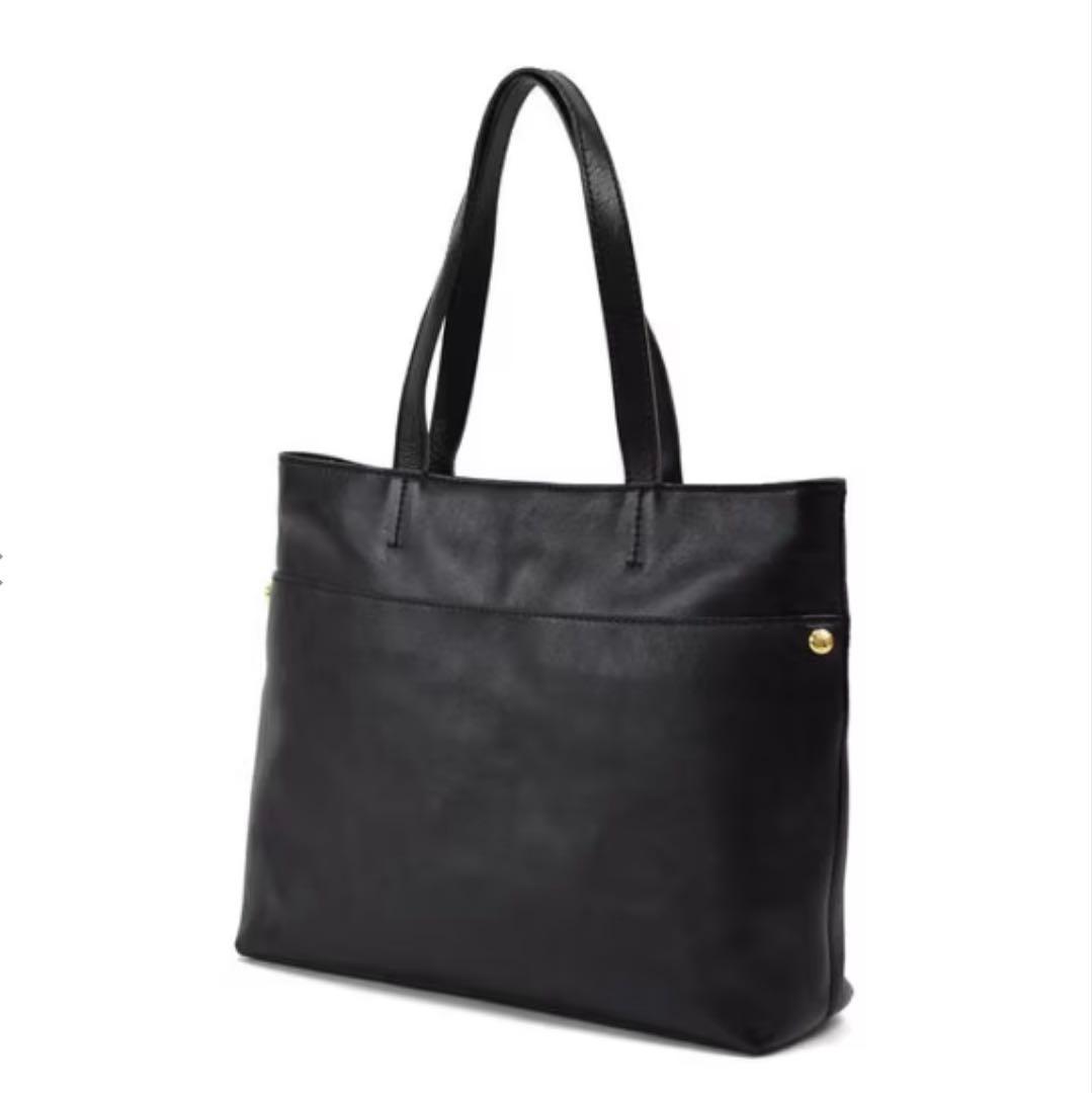 ♡新品♡ツモリチサト　ブラック　レザートート　日本製　収納可　猫　金ボタン