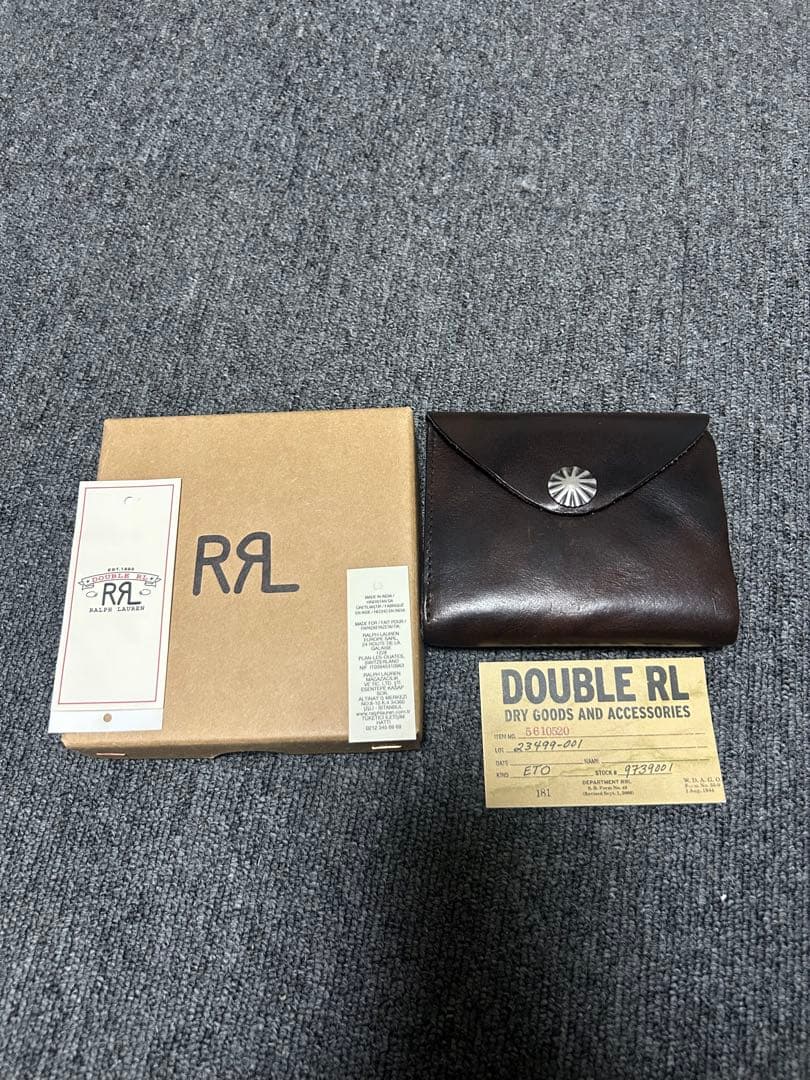 B*！様 DOUBLE RL 二つ折り財布 ダークブラウン　RRL ダブルアール
