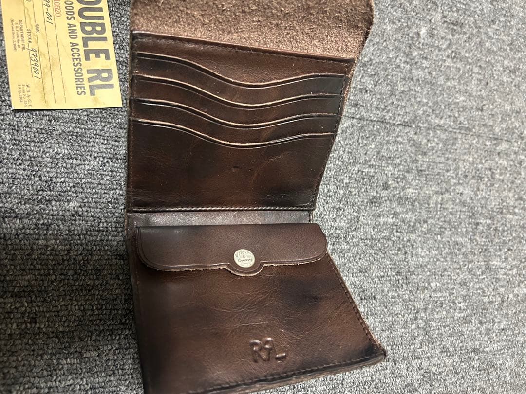 B*！様 DOUBLE RL 二つ折り財布 ダークブラウン　RRL ダブルアール