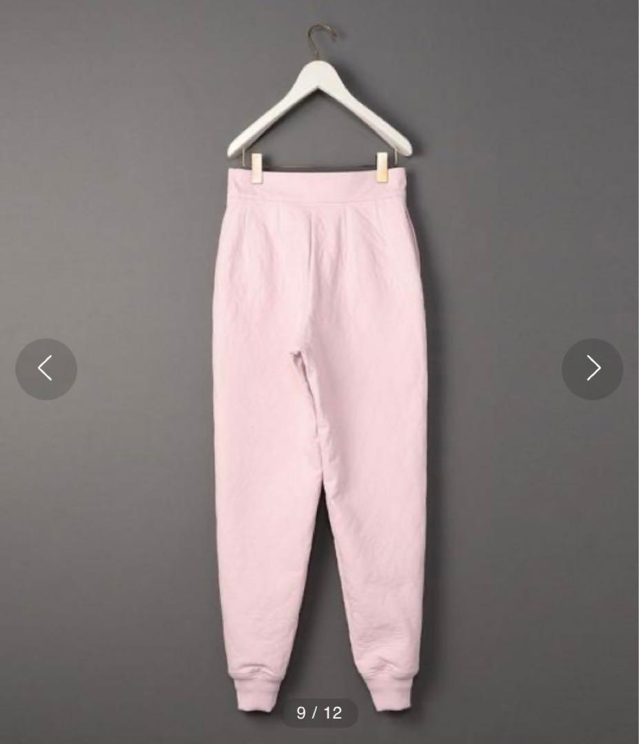 6 rokuロク　 キルティングジョガーパンツ　前ボタン　 38 新品　ピンク