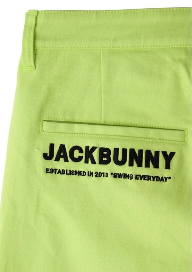 新品 パーリーゲイツ ジャックバニー ストレッチツイルパンツ(4)サイズM/黄