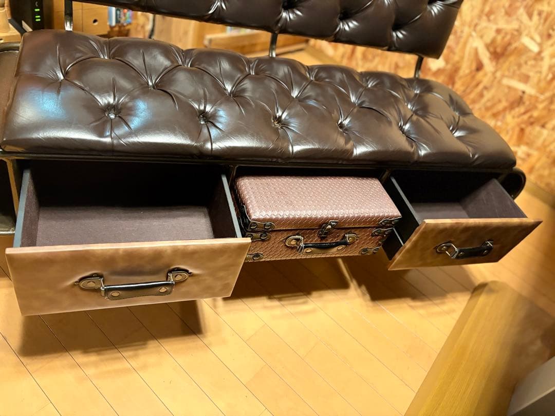 プ*!様 アンティーク　ベンチソファ2人〜3人掛け