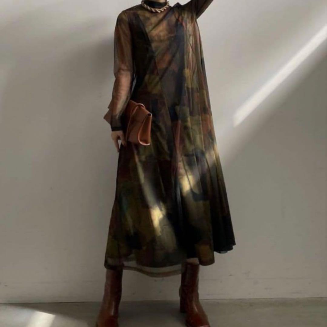 【 Ameri 】UND GYPSUM ART DRESS