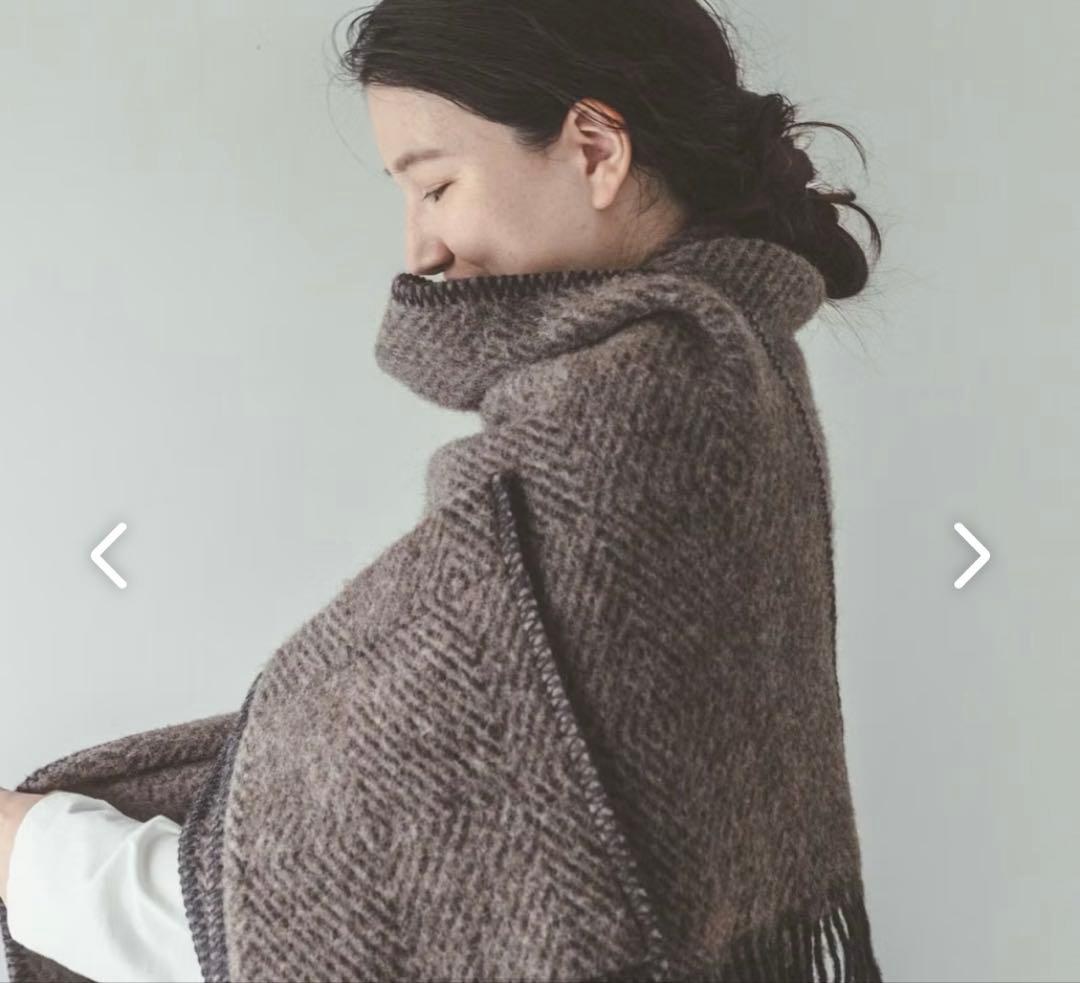 【新品】　LAPUAN KANKURIT ウールストール ブラウン系 MARIA