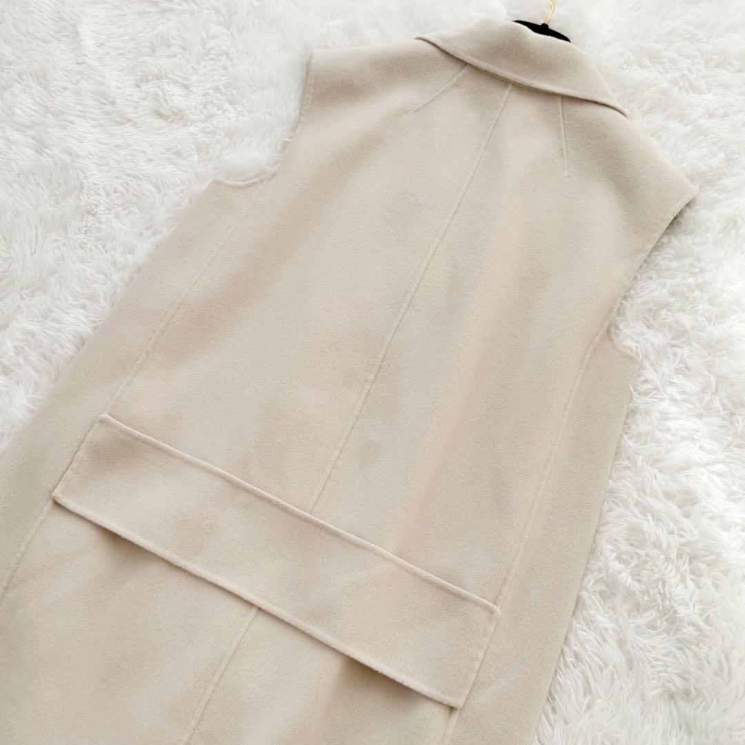 新品 MaxMara クチートアマーノ ヴァージンウールダブルフェイスジレ 42