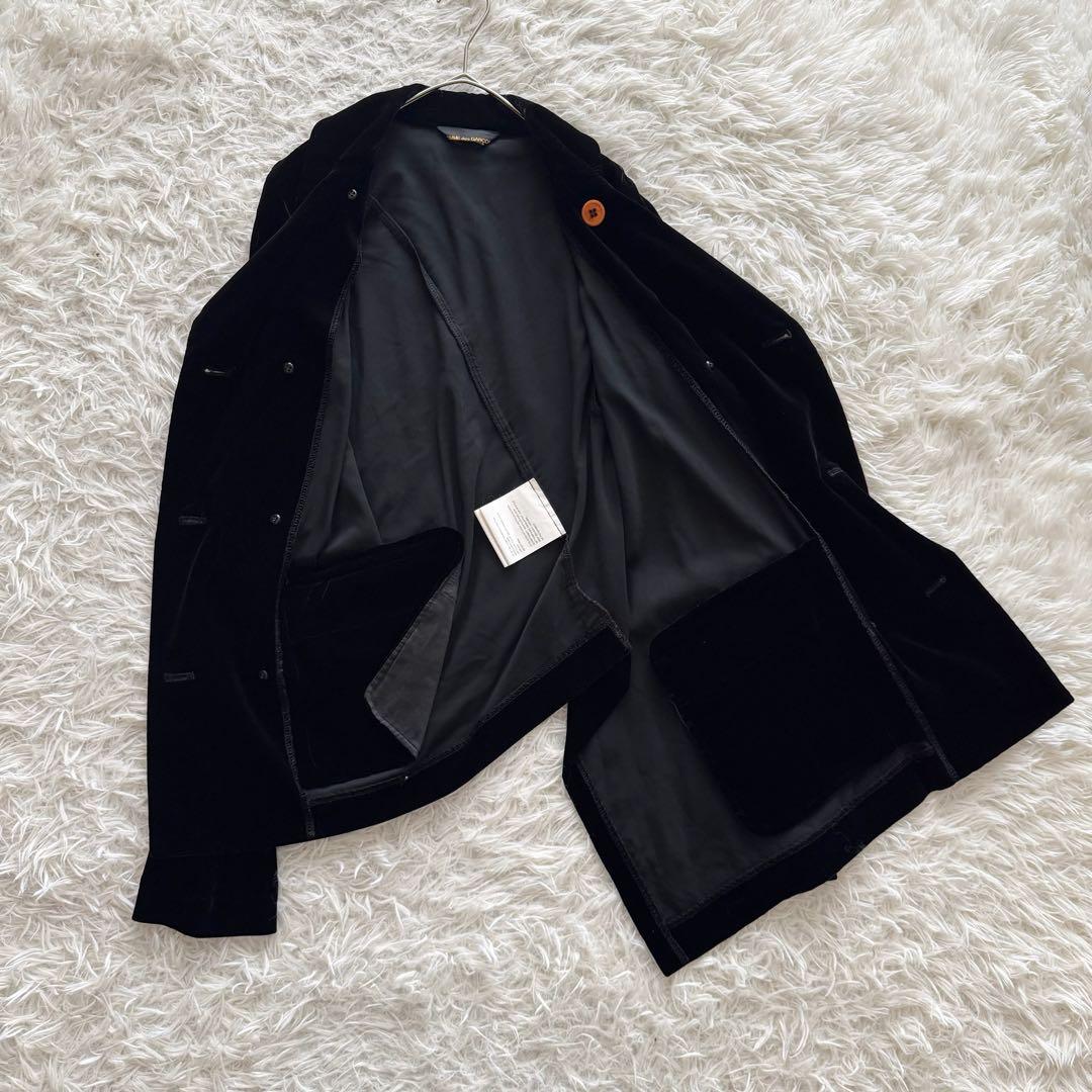 コムデギャルソン　AD2002　ジャケット　ねじれ期　変形デザイン　黒　ベロア